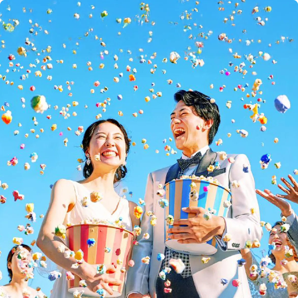 ポップコーンシャワー